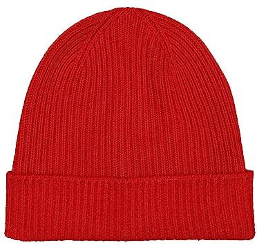Zwillingsherz Grobstrick Mütze aus 100% Kaschmir - Hochwertige Unisex Strickmütze Uni Wintermütze schlicht für Damen Jungen Mädchen – Hat - One Size – Cashmere warm & weich -Frühjahr Herbst & Winter
