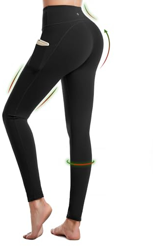 CAMBIVO Leggings Damen High Waist Camouflage, Golfhosen Sport Leggins Damen Lang mit Handytasche, Sporthose Yogahose Atmungsaktiv & Blickdicht für Fitness, Yoga, Training, Casual