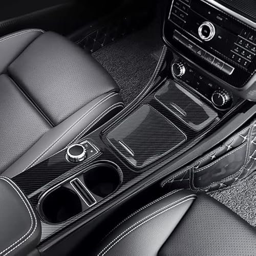 per Classe A W176, CLA C117, GLA X156 Cornici dei Selettore Interno Plastica ABS 1 pezzi (colore fibra di carbonio)