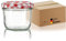 BigDean 108x Marmeladengläser 125ml - Einmachgläser klein, Gläser zum Verschenken, Schraubgläser - Made in Germany - Sturzgläser mit Deckel TO 66 - Rot kariert