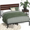 Zinus Figari Bett 140x200 cm - Höhe 31cm mit Stauraum unter dem Bett - Nachhaltiger Bambus- und Metall-Plattformbettrahmen mit Lattenkopfteil - Braun und Schwarz