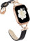 Miimall for Apple Watch 49mm/45mm/44mm/42mm Leather Strap, Slim Adjustable Band with Metal D-Shaped Strap Connector, Replacement Bracelet for iWatch Ultra 2/Ultra, Series 9 8 7 6 5 4 3 2 1 SE, Black