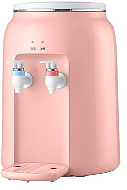 LINLIUA Water Cooler & Dispenser with tap, Bottle-Fed Deluxe Ambient and Cold Water Dispenser, Hot & Cold Water Dispenser, for Home Gatherings School Office pink