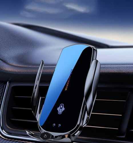 TARCIN Car Phone Holder Wireless Charger for Tesla Model X 2015 2016 2017 2018 2019 2020 2021-2023+, Adjustable Mount Cradle 360° Rotation, Essential Car Accessories,- Black