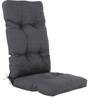 PATIO Auflage für Hochlehner 124 x 48 cm Ronda Gartenstuhl Auflage hoch mit Haltegurt Schnüre zur Befestigung