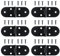 YUNPYCHY Cerniera Pieghevole 270 Gradi, 6 Pezzi Cerniere Pieghevoli a Ribalta, Cerniere a Flip in Acciaio Inox, Cerniera Flip Top Nera con 36 Viti per Armadio, Casse di Legno, Porte