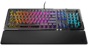 Turtle Beach Vulcan II – Mechanische PC Gaming-Tastatur, Tactile Titan II Schalter, beleuchtete Tasten, abnehmbare Handballenauflage, DE Layout