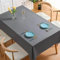 BCughia Tischdecken 120 x 170 cm, Rechteckig Tischdecke Abwaschbar Couchtisch PVC Einfarbig Tischtuch für Indoor, Outdoor, Essen, Küche, Dunkelgrau