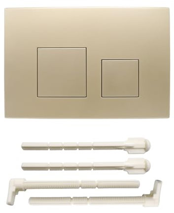 ACESOME Plaque de déclenchement pour WC compatible avec Geberit sigma01 sigma10 sigma20 sigma21 sigma30 sigma50 sigma60 Plaque de déclenchement en plastique pour chasse à 2 débits (doré)