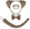 IKOPFLN 3-teiliges Set haarreif karneval leoparden ohren katzenohren fasching haarreif fasching damen fasching accessoires damen haarreifen damen karneval Valentinstag Mit Gesichtsaufklebern（A）
