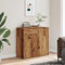 Myheimly Sideboard mit 4 Türen 2 Schubladen Kommode Anrichte Mehrzweckschrank Beistellschrank Schrank Standschrank Holzwerkstoff Altholz,80 cm