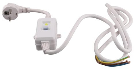 Qerwsdty Prise de disjoncteur différentiel FI avec câble, adaptateur de protection des personnes, prise européenne