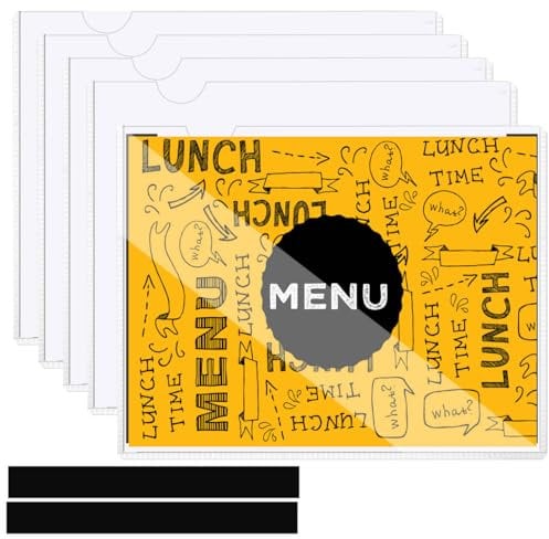 Magnetischer Schilderhalter, 5er-Pack Durchsichtige Dokumentenrahmen Magnetrahmen A4 Magnetische Info-Rahmen Bilderrahmen mit Magnetstreifen für Haus Büro Laden