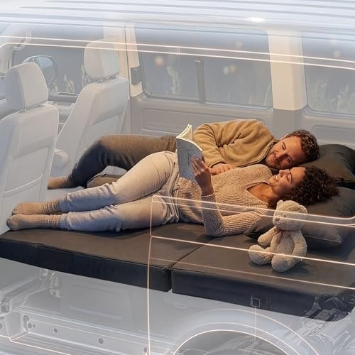 SHOGAZI T4 Matratze für VW Multivan, California – 152/120×186×12 cm – orthopädischer Kaltschaum, 100 % Baumwolle, faltbar & waschbar – Schlafkomfort wie zu Hause – Made in Germany