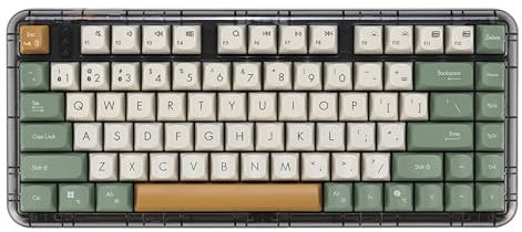 ASUS Jelly75 Keyboard KD201 | kabellos | mechanisch | 2,4GHz | Bluetooth und USB | 4mm Hub | einstellbare Hintergrundbeleuchtung | verbindet bis zu 5 Devices gleichzeitig | Orange Meadow
