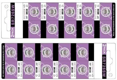Kelisdi Piles bouton AG2 à durée de vie prolongée LR726 - Universellement adaptées pour montres, jouets, appareils électroniques, petits appareils électroniques