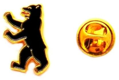 Berlin Bär Pin - Anstecker Berliner Bär - Pin Bär schwarz