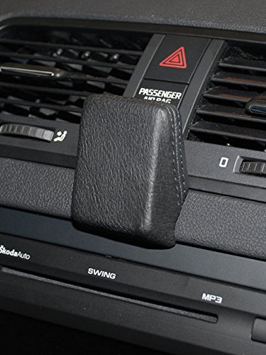 KUDA Handyhalterung passend für für Skoda Yeti ab 2009 - Telefonkonsole für Smartphones, Handy, Navi und mehr – Kunstlederkonsole, schwarz, 247135