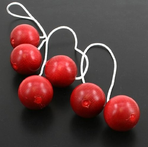 Leitergolf Bolas Twist Ladder, rot aus Massivholz