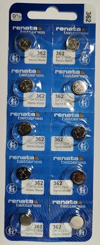 Renata SR626W 362 Lot de 10 piles boutons