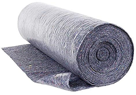 flesta® Abdeckvlies 1x50 m 280g, 50 m² Malervlies in Profi Qualität Renoviervlies Abdeckung Schutzvlies Bodenschutz Bodenvlies Vlies Malerfilz Maler-Vlies saugfähig rutschfest grau-meliert