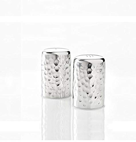 American Metalcraft HMSP2 Stainless Steel Salt and Pepper Shakers, Hammered Design, 2-Ounces, Silver