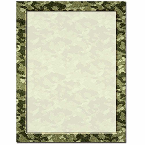 Camouflage Briefkopf Laser & Inkjet Drucker Papier 100er-Pack grün