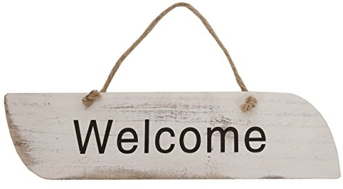 Serie Vintage placa señal colgar madera paulonia 43 x 11 cm ~ Welcome