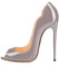 Soireelady Damen Stiletto High Heels,Grau Peep Toe Pumps,Lack Hochzeitsschuhe Damen EU35