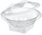 GUILLIN SLR500C* CARTON DE 400 Bol Salade 500cc A Couvercle Charniere Dechirable , Plastique, Transparent, 15,5 x 15,5 x 8,5 cm