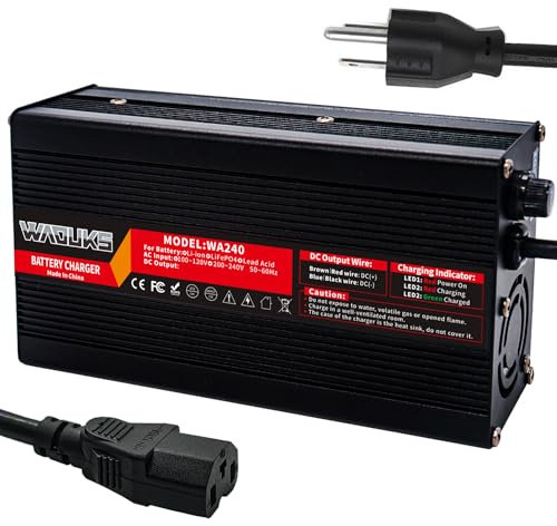 72V 3A Charger 88.2V Lead Acid Battery Charger Smart Charger High Power with Fan Aluminum Case