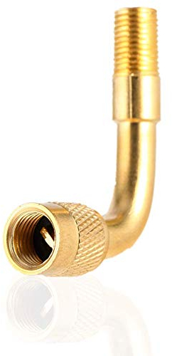 Van Tyre Valve Extension 90 Degree Bend 1pc Tyre Valve Extension Adaptor Brass Tire Valve Stem Extension Adapter for Motorcycle Bike Truck RV Scooter
