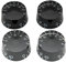 Musiclily Pro Imperial Zoll Gitarre Knöpfe Zylinder Potiknöpfe Speed Knobs für USA Les Paul Style E-Gitarre, Schwarz (4er Set)