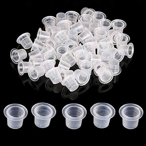 Capsules d'encre de tatouage moyen - SOTICA 1000 pièces en plastique 11MM d'encre de tatouage gobelets Caps jetables capuchons d'encre de pigment pour les fournitures de tatouage d'encre de tatouage