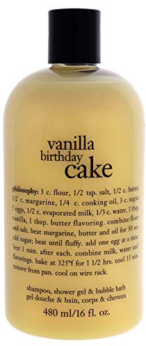 Bath & Body by Philosophy Vanilla Birthday Cake Shampoo, Shower Gel & Bubble Bath 480ml