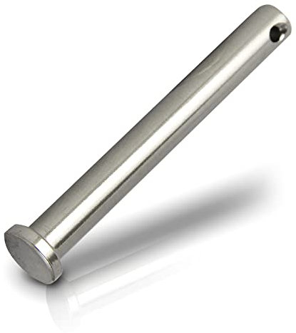 PROTECH 1 Stück Steckbolzen 8x74mm Edelstahl V4A rostfreier A4 Bolzen Splintbolzen Stecksplint Sicherungsbolzen Bolzen mit Kopf und Splintloch