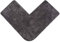 fluffy® Badteppich für Eckduschen, Hochflor aus Mikrofaser, rutschfeste Unterseite (L-Form | Innenmaße 50 x 50 cm, Anthrazit)