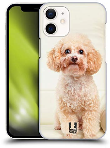 Head Case Designs Sitzender Weisser Pudel Beliebteste Hunderassen Harte Rueckseiten Handyhülle Hülle Huelle kompatibel mit Apple iPhone 12 Mini