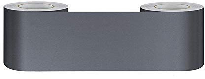 Bordure de papier peint Gris mat Décoration murale amovible Frise Murale Autocollant en PVC Plinthe Autocollant imperméable 20cm X 500cm