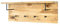 HAKU Möbel Wandgarderobe Eiche geölt, schwarz, Massivholz, Metall - Maße: B 80 cm x H 30 cm x T 20 cm, Style: Modern