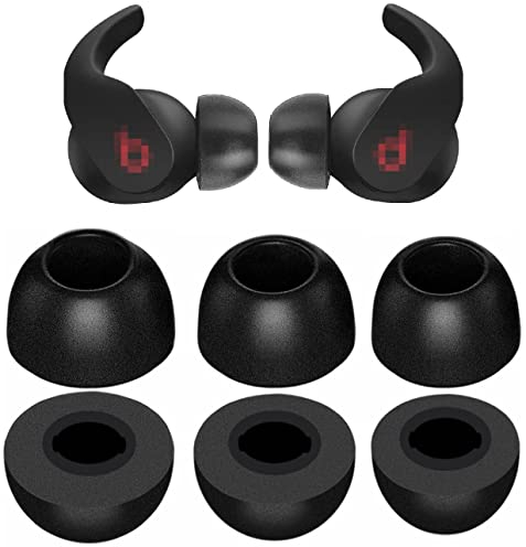 BLLQ Memory Foam Ohrstöpsel kompatibel mit Beats Fit Pro - S/M/L, 3 Paar, Schwarz
