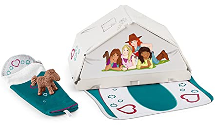 schleich 42537 Accessoires Camping, für Kinder ab 5-12 Jahren, HORSE CLUB - Zubehör