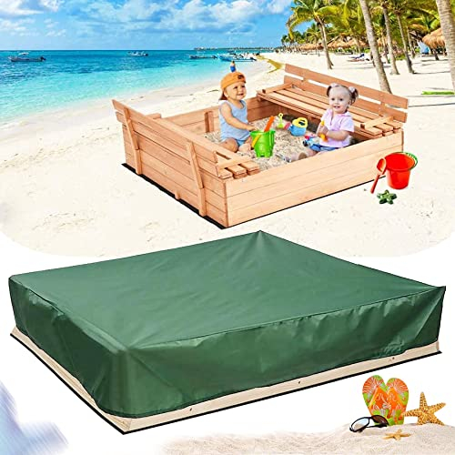 Sunshine smile 200x200cm Wasserdicht Sandkasten Abdeckung,Sandkastenabdeckung Plane,Spielzeug Sandkasten Abdeckung,Staubdichte Sandkasten Abdeckung,Abdeckplane Sandkastenabdeckung Plane