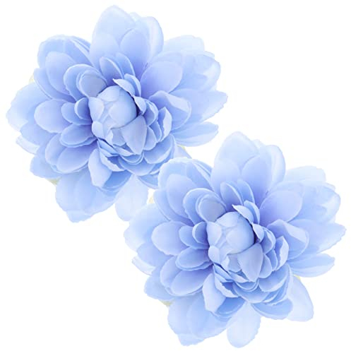 SEWACC Vorhangkrawatte Vorhang Raffhalter Rosen 2Pcs Vorhang Tieback Clips Blumenvorhang Clip Vorhang Tiebacks Blumenvorhang Krawatten für Home Office Dekoration (Himmelblau)