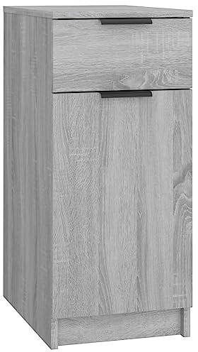 vidaXL Schreibtischschrank Aktenschrank Büroschrank Aufbewahrung Schrank Lagerschrank Büromöbel Arbeitszimmer Grau Sonoma 33,5x50x75cm Holzwerkstoff