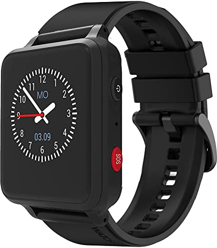 Kobmand Compatible with Anio 5 Armband,20mm Weiches Silikon Uhrenarmband Kinder SmartWatch Band Ersatz (Schwarz)