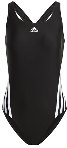 adidas Donna 3-Stripes Swimsuit, Black / White, 44
