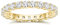 Titaniumcentral 3mm Damen Eternity Ring Silber 925 Zirkonia Volle Ewigkeitsringe Vorsteckring Schmal Verlobungsringe Eheringe Trauringe Memoire Ringe (Gelbgold, 53 (16.9))