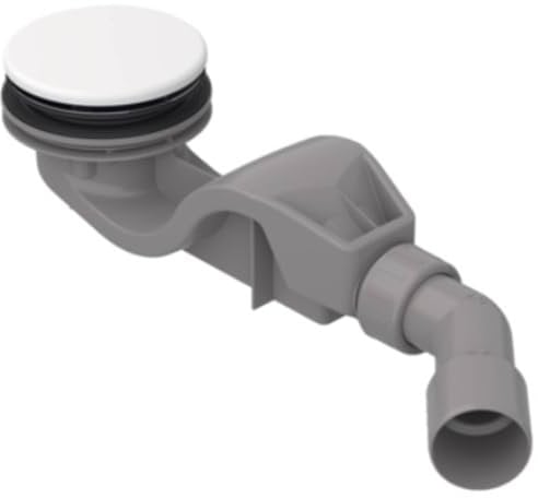 Bette Solid 50 Ablaufgarnitur, seitlich, Ablaufleistung 0,6 l/s, mit Antirutsch Pro oder Sense, B598-000AX, Farbe: Weiß mit Antirutsch Sense