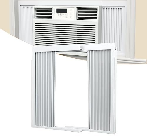 GCGOODS Fenster-Klimaanlagen-Seitenteile mit Rahmen, verstellbares Fenster-AC-Seitenpaneel-Set, universell passend für 12.000 BTU Fenster-Klimaanlagen, Fenster-AC-Seitenwand mit Rahmen